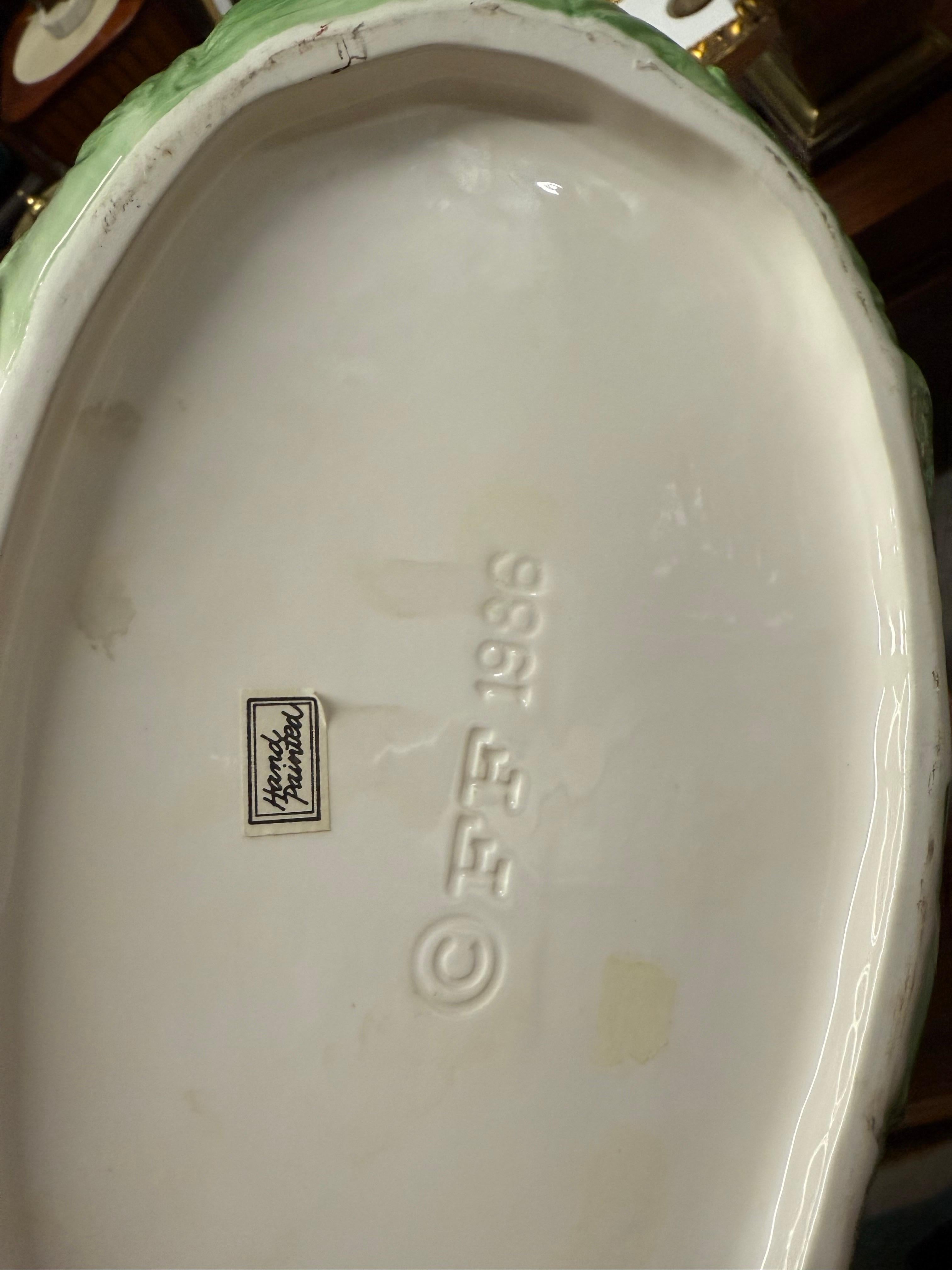 1987 Fitz and Floyd Ceramic Swan Planter or Centerpiece Bowl For Sale 8