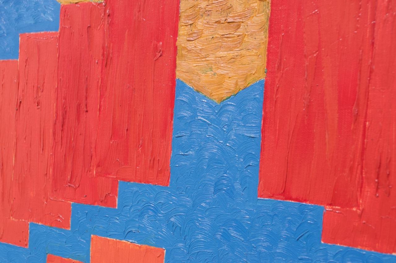 Acrylique sur toile Op Art géométrique de John W. Batista, 1987 Bon état - En vente à Brooklyn, NY