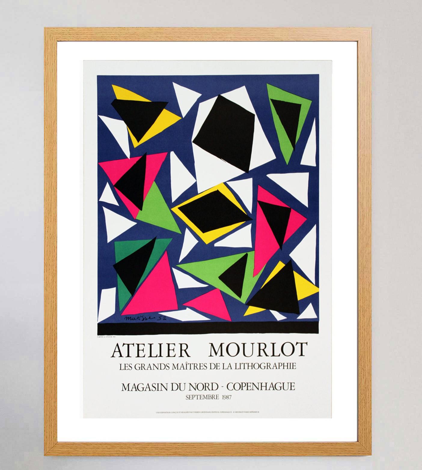 1987 Henri Matisse - Atelier Mourlot Copenhagen Original Vintage Poster In Good Condition For Sale In Winchester, GB