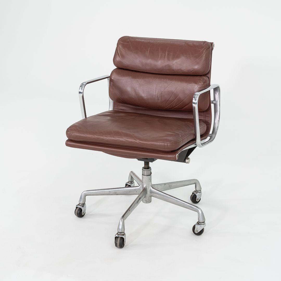 1987 Herman Miller Eames Soft Pad Management Desk Chair in Burgundy Leather 5
