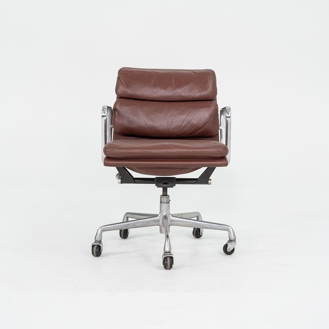 Modern 1987 Herman Miller Eames Soft Pad Management Desk Chair in Burgundy Leather