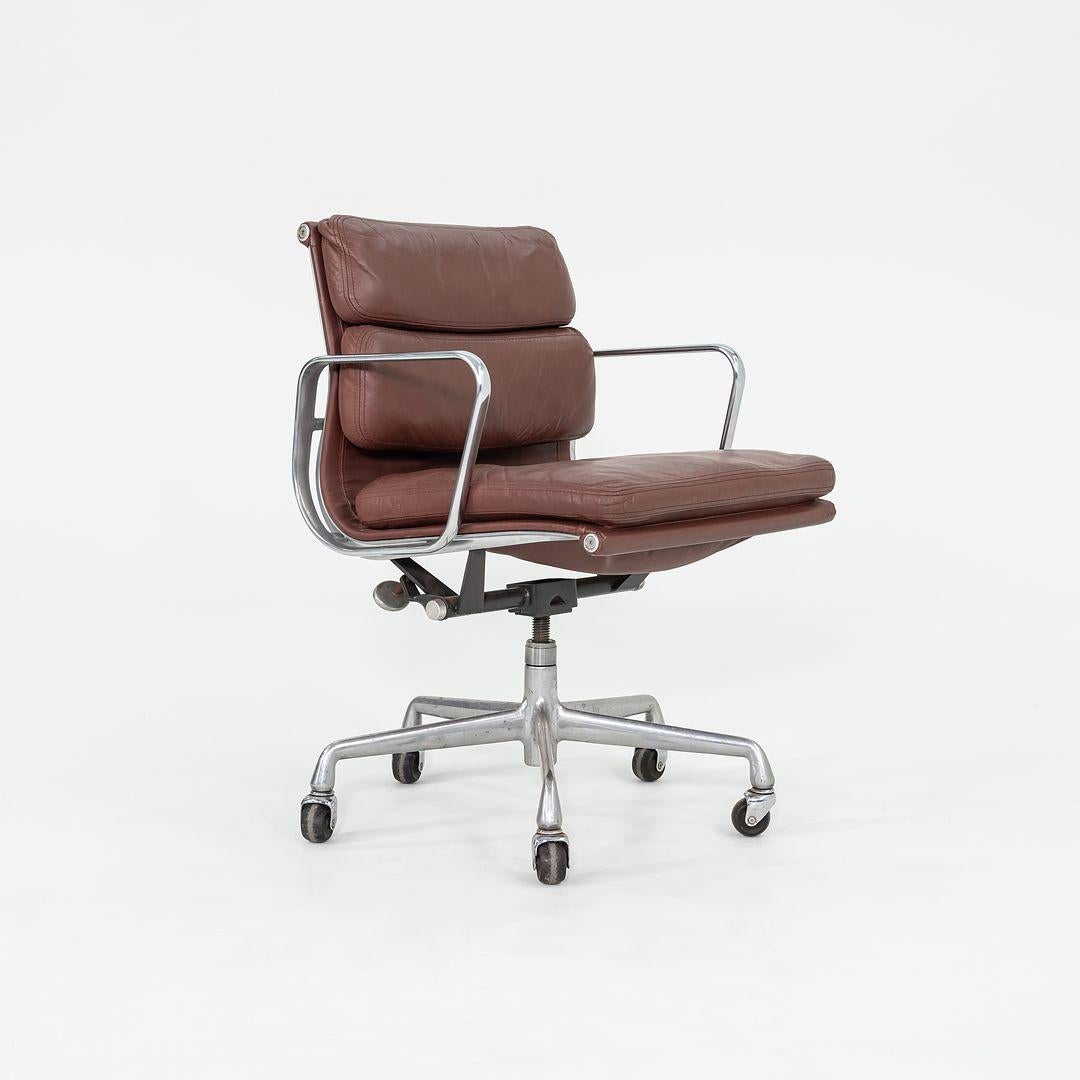 American 1987 Herman Miller Eames Soft Pad Management Desk Chair in Burgundy Leather