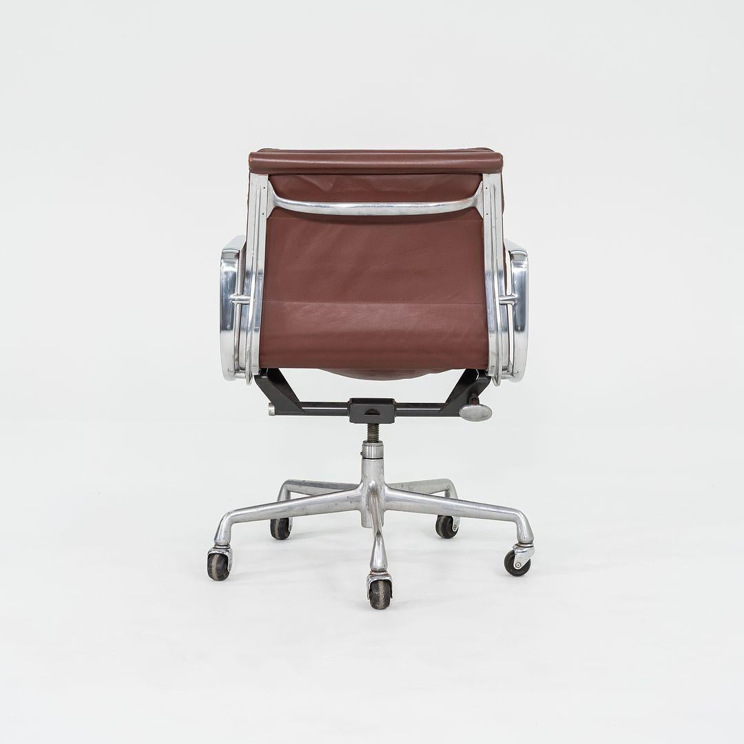 Late 20th Century 1987 Herman Miller Eames Soft Pad Management Desk Chair in Burgundy Leather