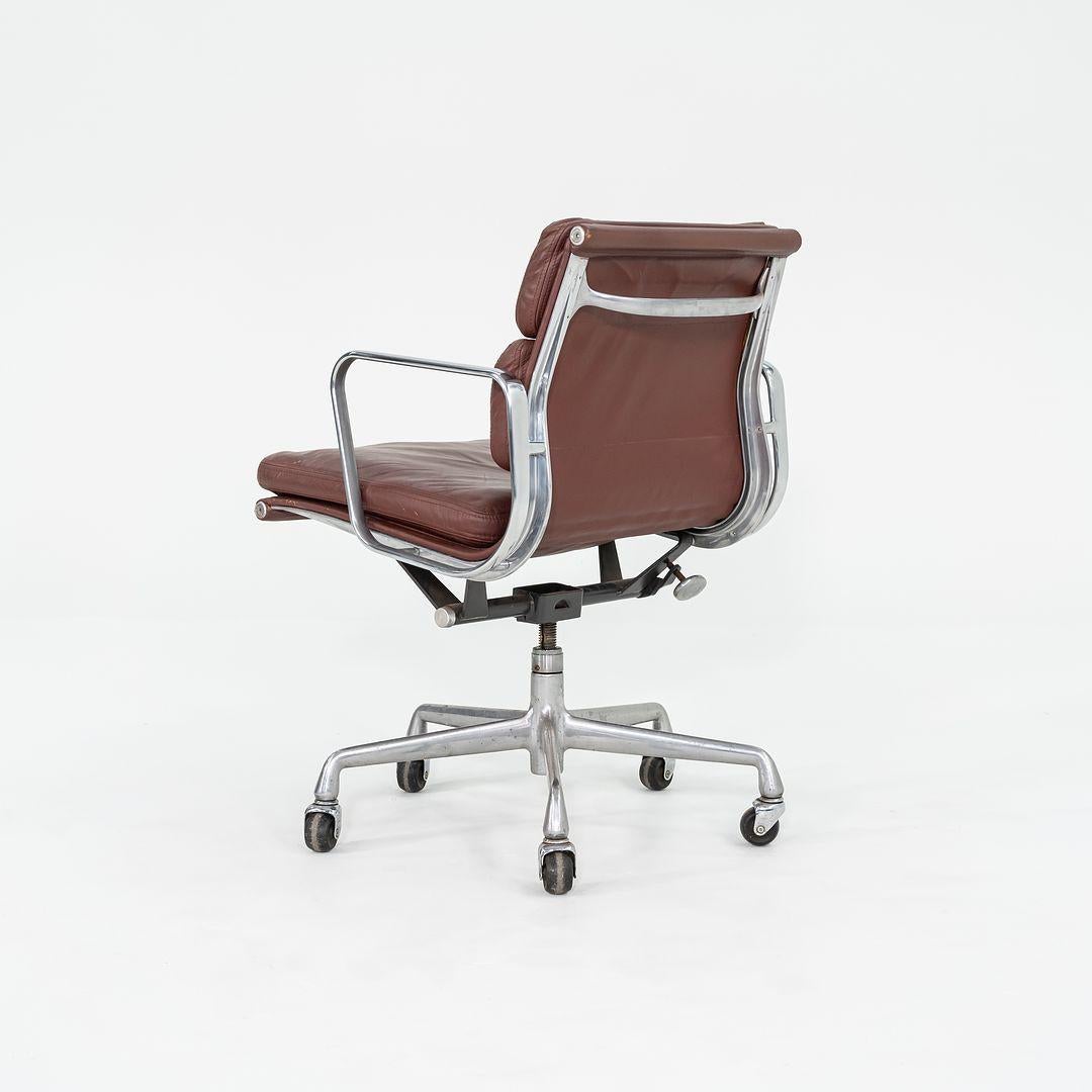1987 Herman Miller Eames Soft Pad Management Desk Chair in Burgundy Leather 1
