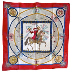 1987 Hermes 150th Anniversary Silk Scarf “Feux d”Artifice ” by  Michael Duchene