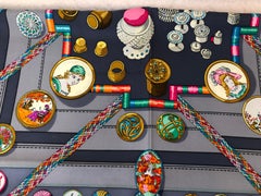 1987 Hermes "Petite Main" Silk Scarf by Cathy Latham 35"x35" w/Box