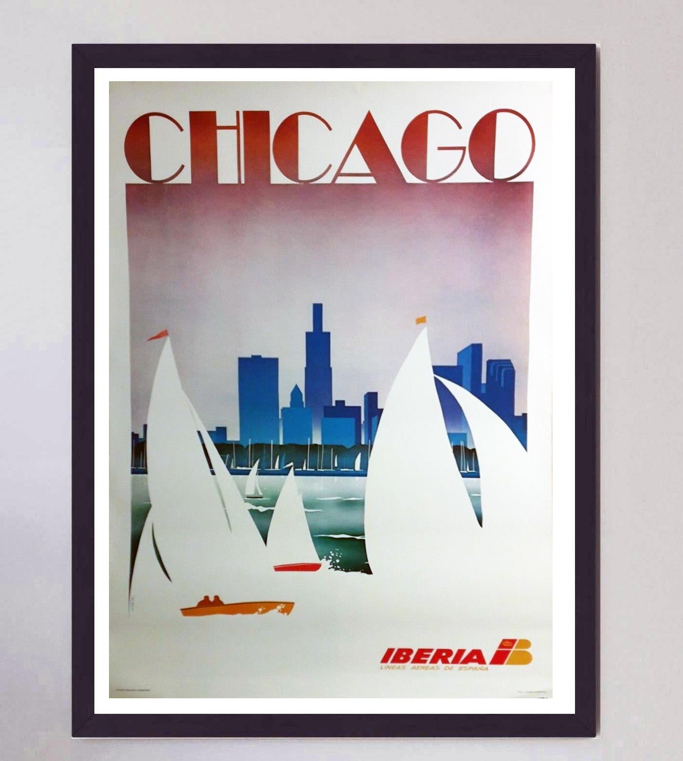 Late 20th Century 1987 Iberia - Chicago Original Vintage Poster
