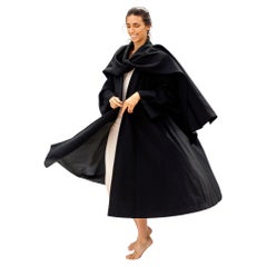 1987 J. Franco Ferre Long Wool Swing Coat, with Scarves & Silkie Lining