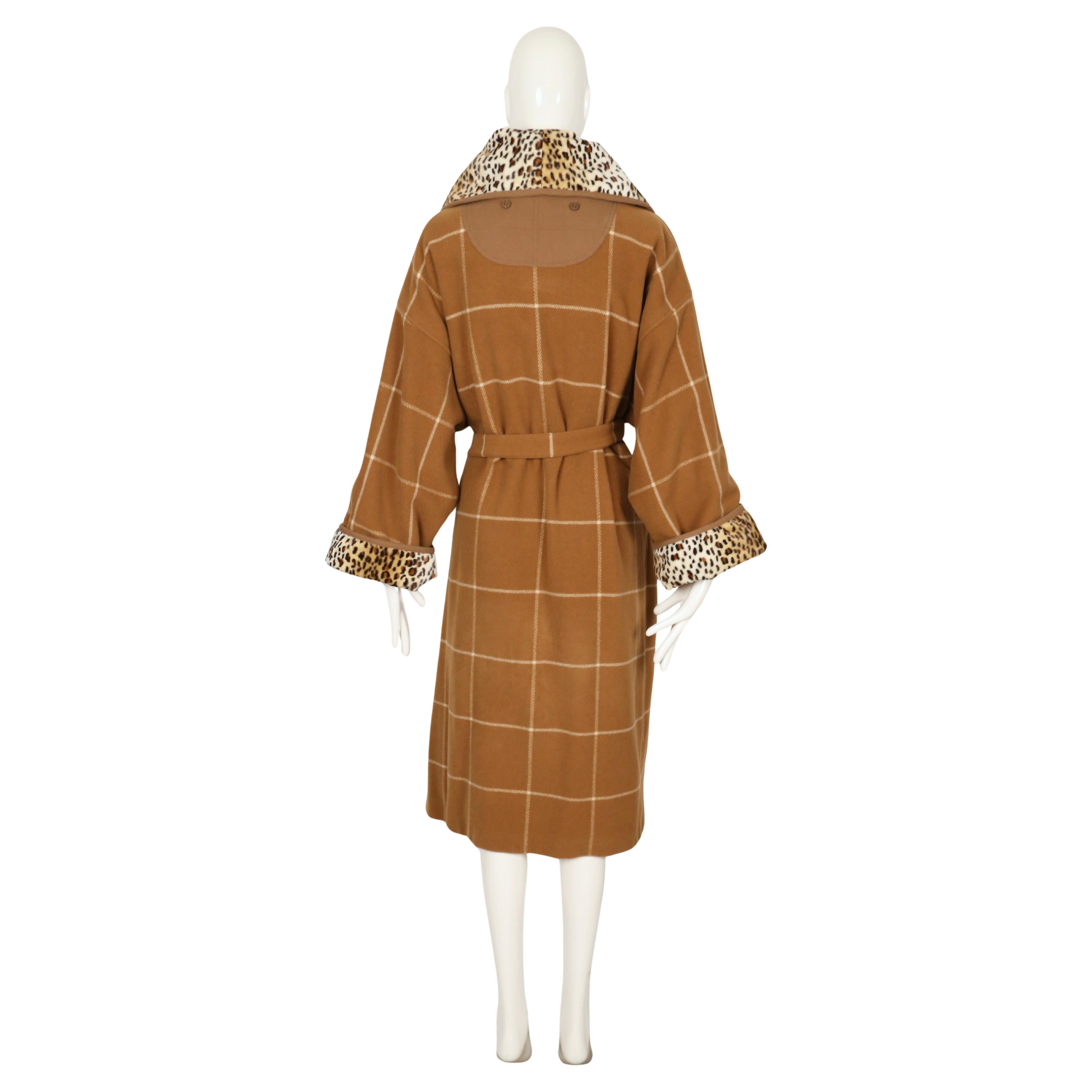 1987 Jean-Charles de Castelbajac plaid and leopard reversible