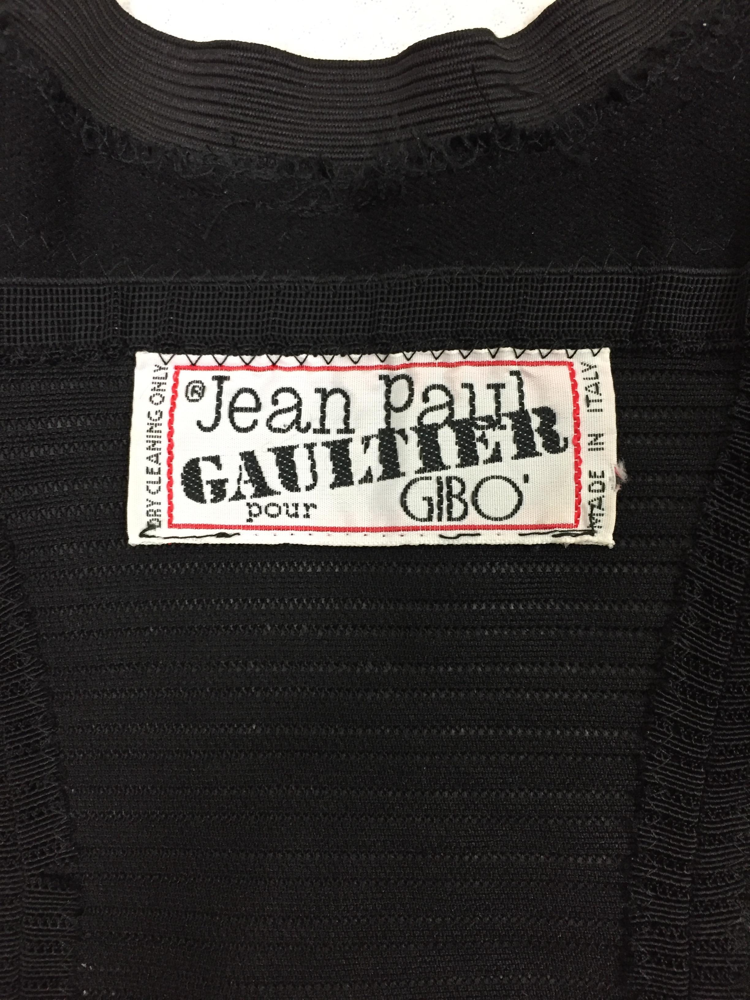 1987 Jean Paul Gaultier Black Cone Bra Bustier Crop Top & Corset Skirt Set 1