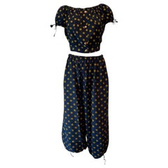 1987 JEAN PAUL GAULTIER polka dot culotte and jacket top