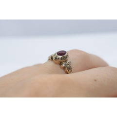 1987 Lockwood High School Class Graduation ring. 10k Gold with LC ruby diamond