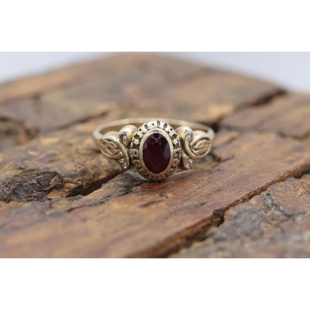 Anillo de graduación de la promoción de 1987 del instituto Lockwood. Oro 10k con diamante rubí LC en venta 3