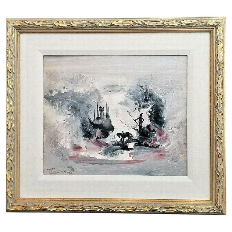 1987 Michelle Gaugy Framed Painting "Another Day" For Sale