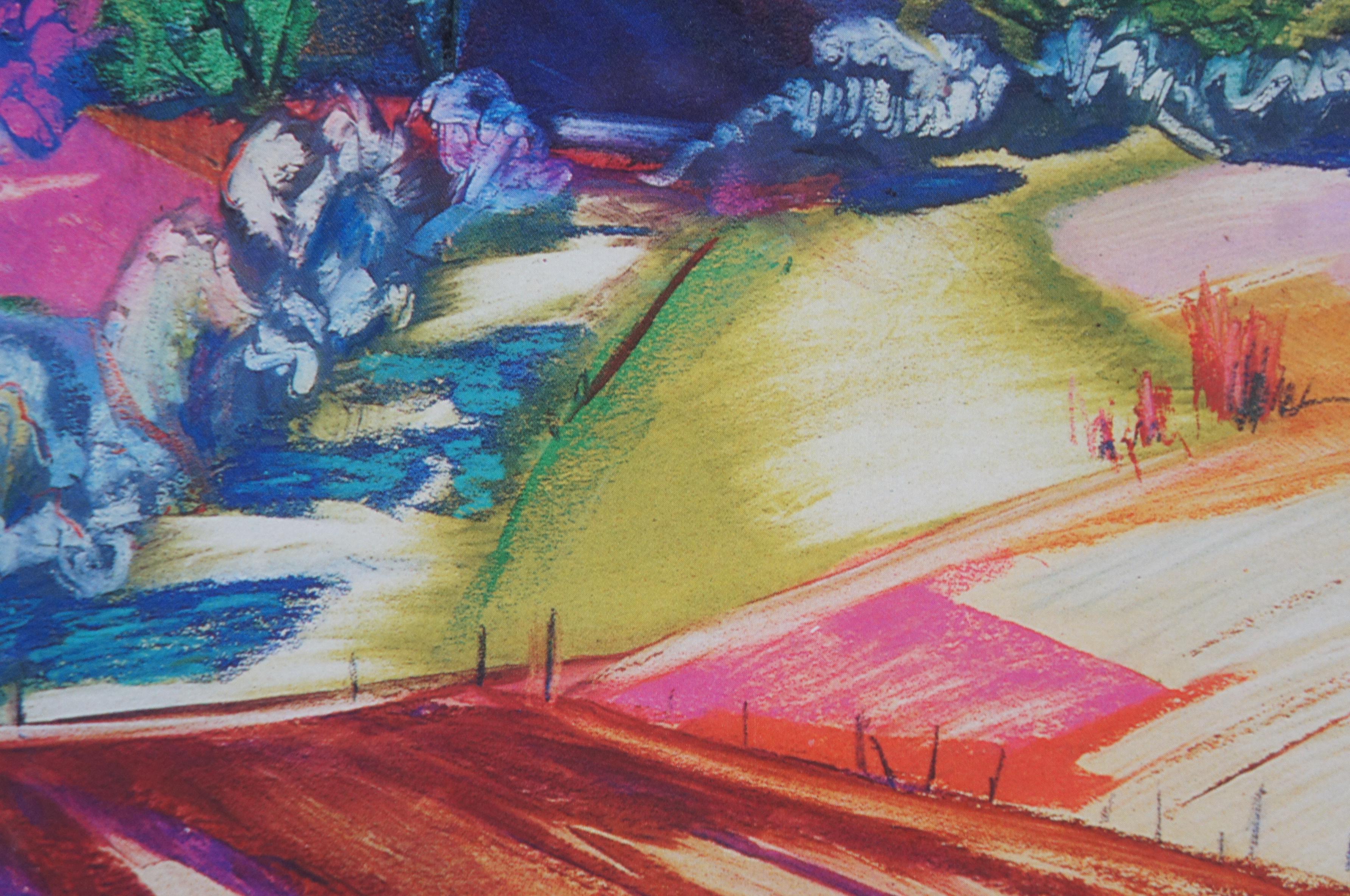 Paper 1987 Miguel Martinez Lithograph Portrait Print Landscape Expressionism 32