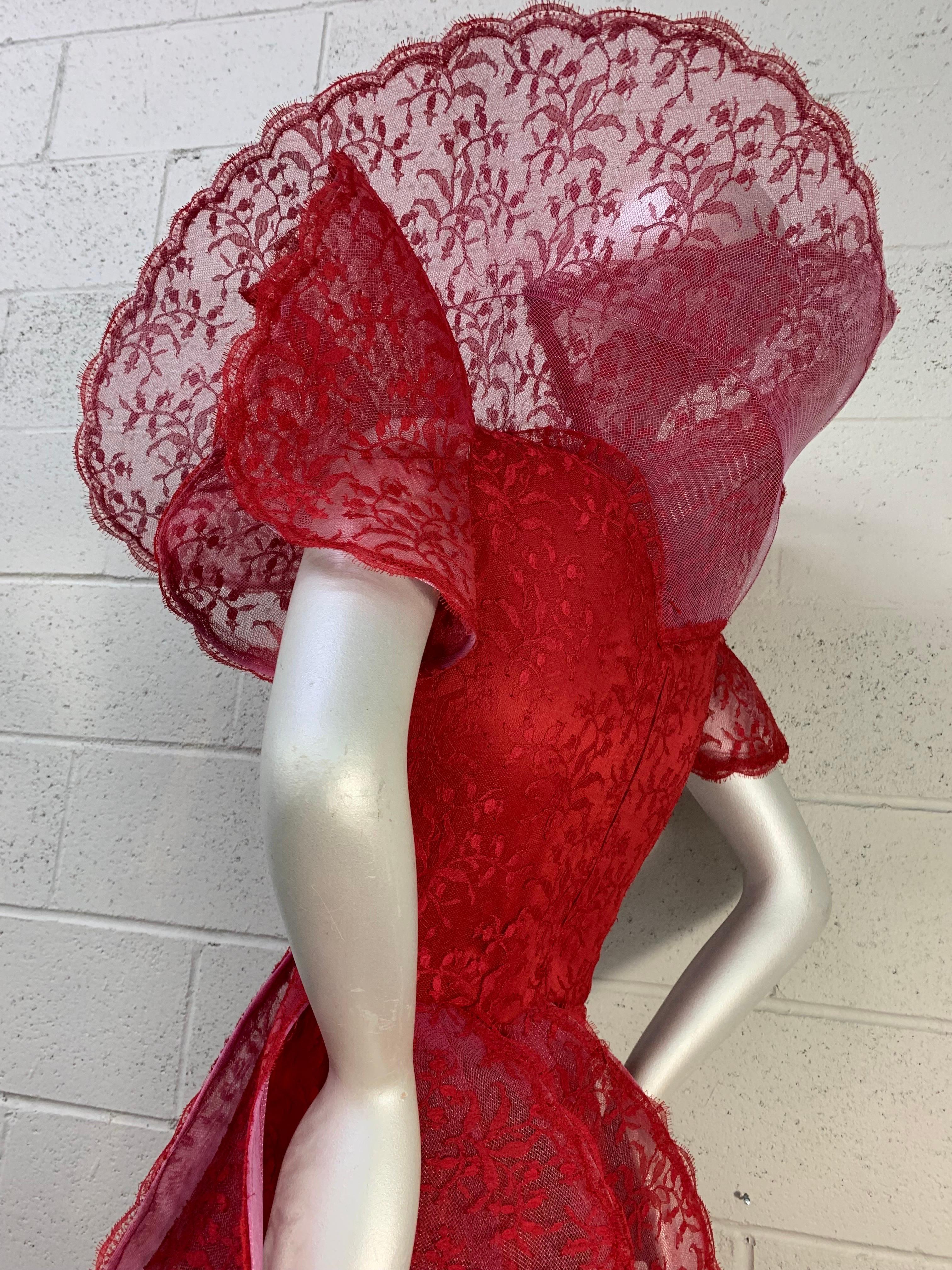 Rare Pierre Cardin Cascading Rosette Gown | 12-14 main image 1