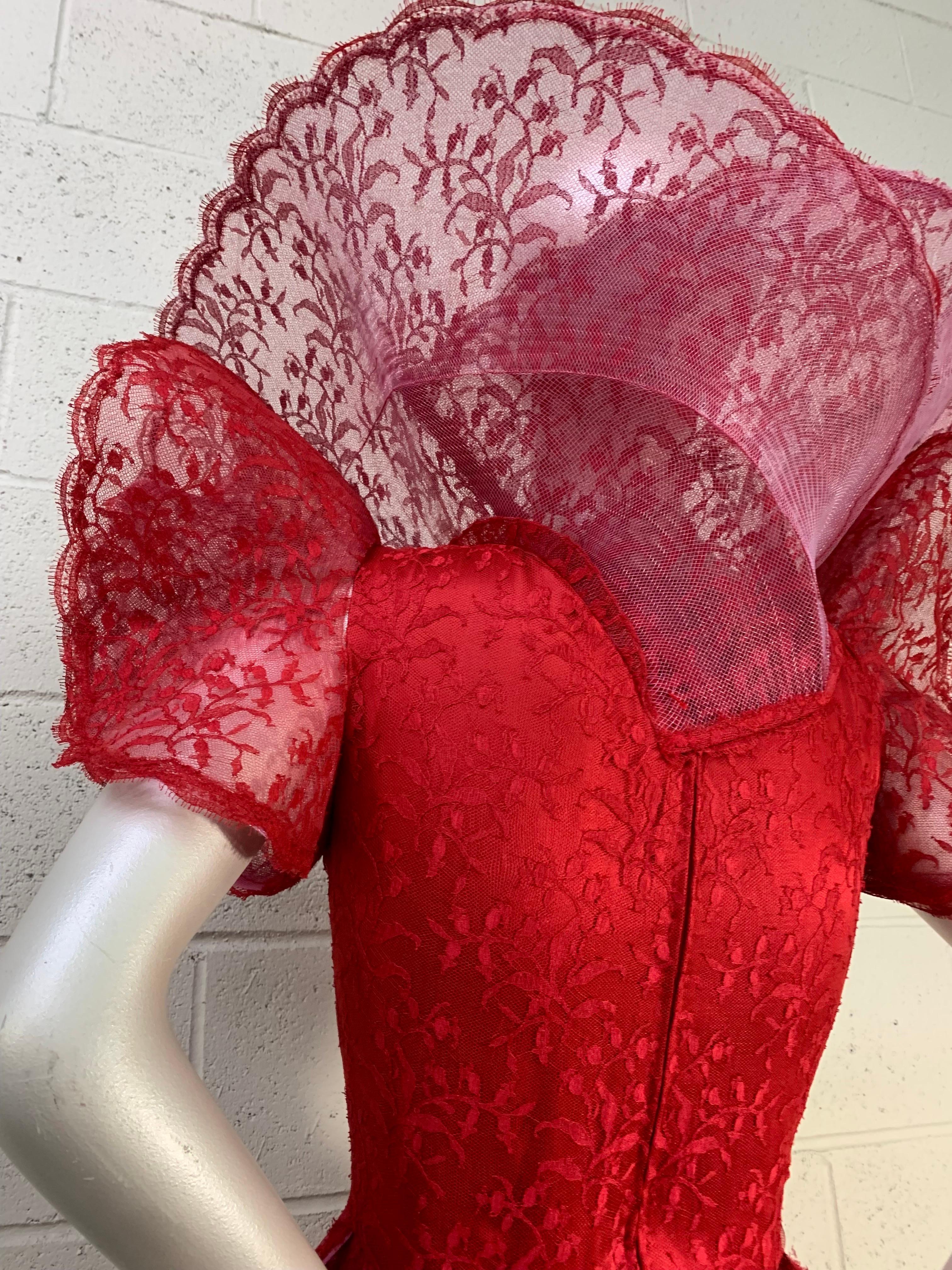 Rare Pierre Cardin Cascading Rosette Gown | 12-14 main image 0