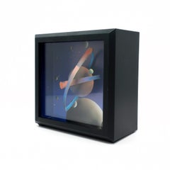 Horloge de bureau postmoderne de Douglas Chalk pour Clever Clocks, 1987