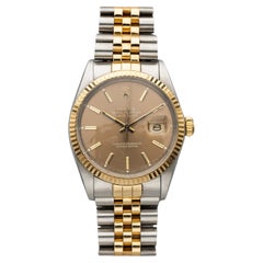 1987 Rolex Datejust 36 16013 Two-Tone Auto Mocha Dial 36mm 9.4M Serial