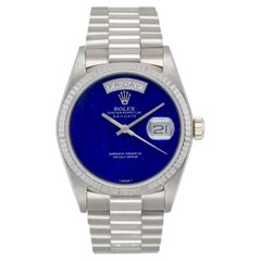 1987 Rolex Day Date White Gold Lapis Dial Ref. 18039