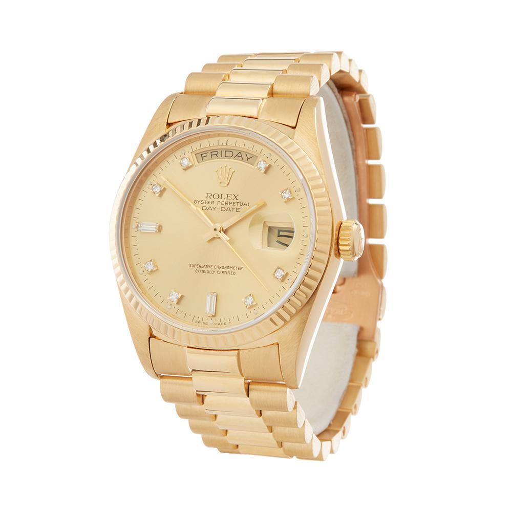 1987 Rolex Day-Date Yellow Gold 18038 Wristwatch 1