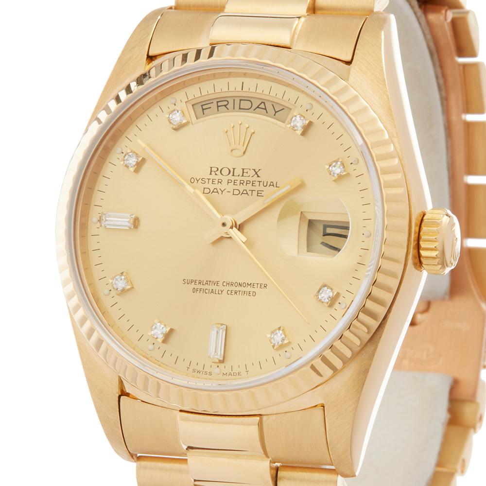 1987 Rolex Day-Date Yellow Gold 18038 Wristwatch 2