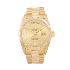 1987 Rolex Day-Date Yellow Gold 18038 Wristwatch