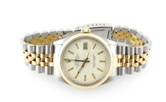 1987 Rolex Men's Watch Two Tone Jubilee Bracelet 16013 Linen Logo Dial