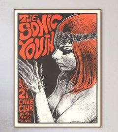 1987 Sonic Youth - The Cave Club Original Vintage Poster