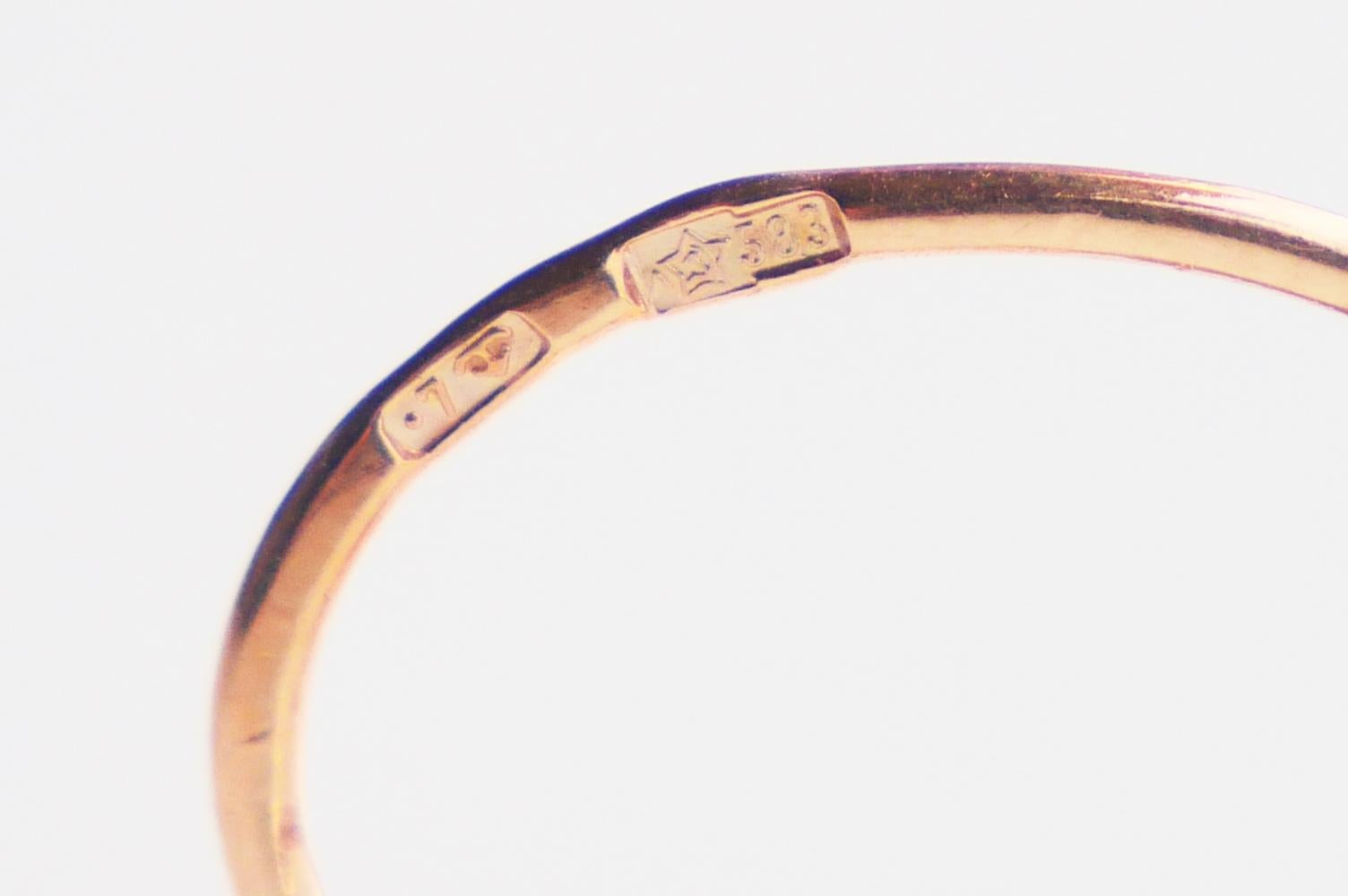 1987 Soviet Earrings solid 14K Rose Gold / 5.6gr For Sale 3