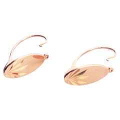 1987 Soviet Earrings solid 14K Rose Gold / 5.6gr