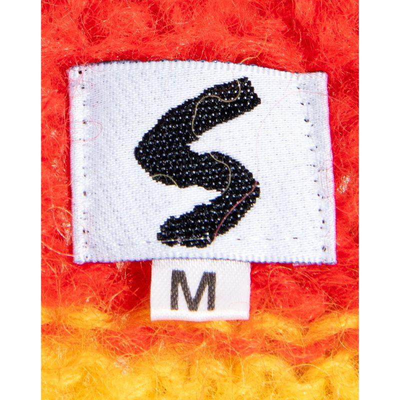 Women's 1987 Stephen Sprouse “S” Label Mohair Knit Multicolor Stripe Mini Skirt