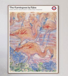 1987 TFL - The Flamingoes by Tube - Golders Hill Park Original Vintage Poster