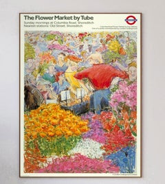 1987 TFL - The Flower Market by Tube Original Vintage Poster
