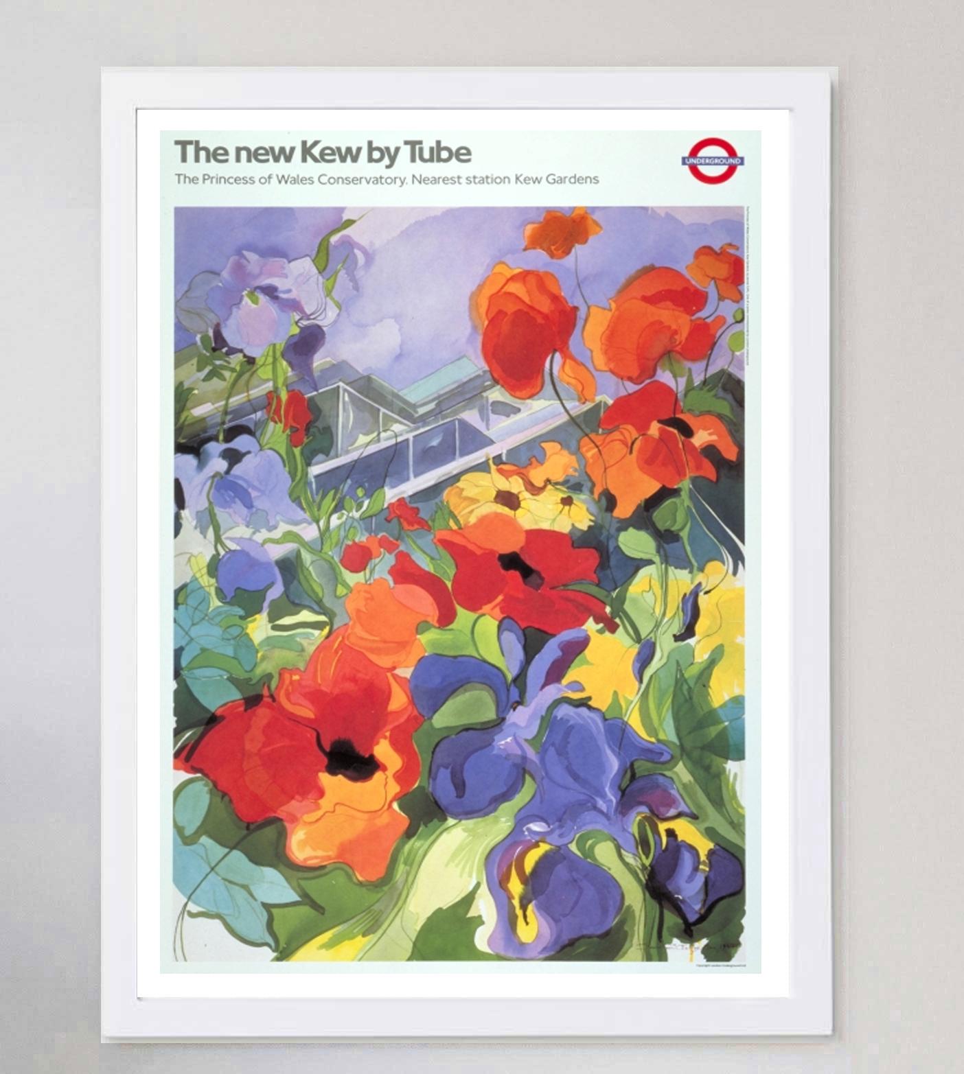 1987 TFL - The New Kew by Tube Original Vintage Poster In Good Condition For Sale In Winchester, GB