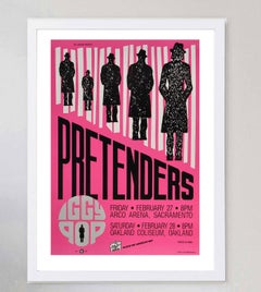 1987 The Pretenders & Iggy Pop Original Vintage Poster