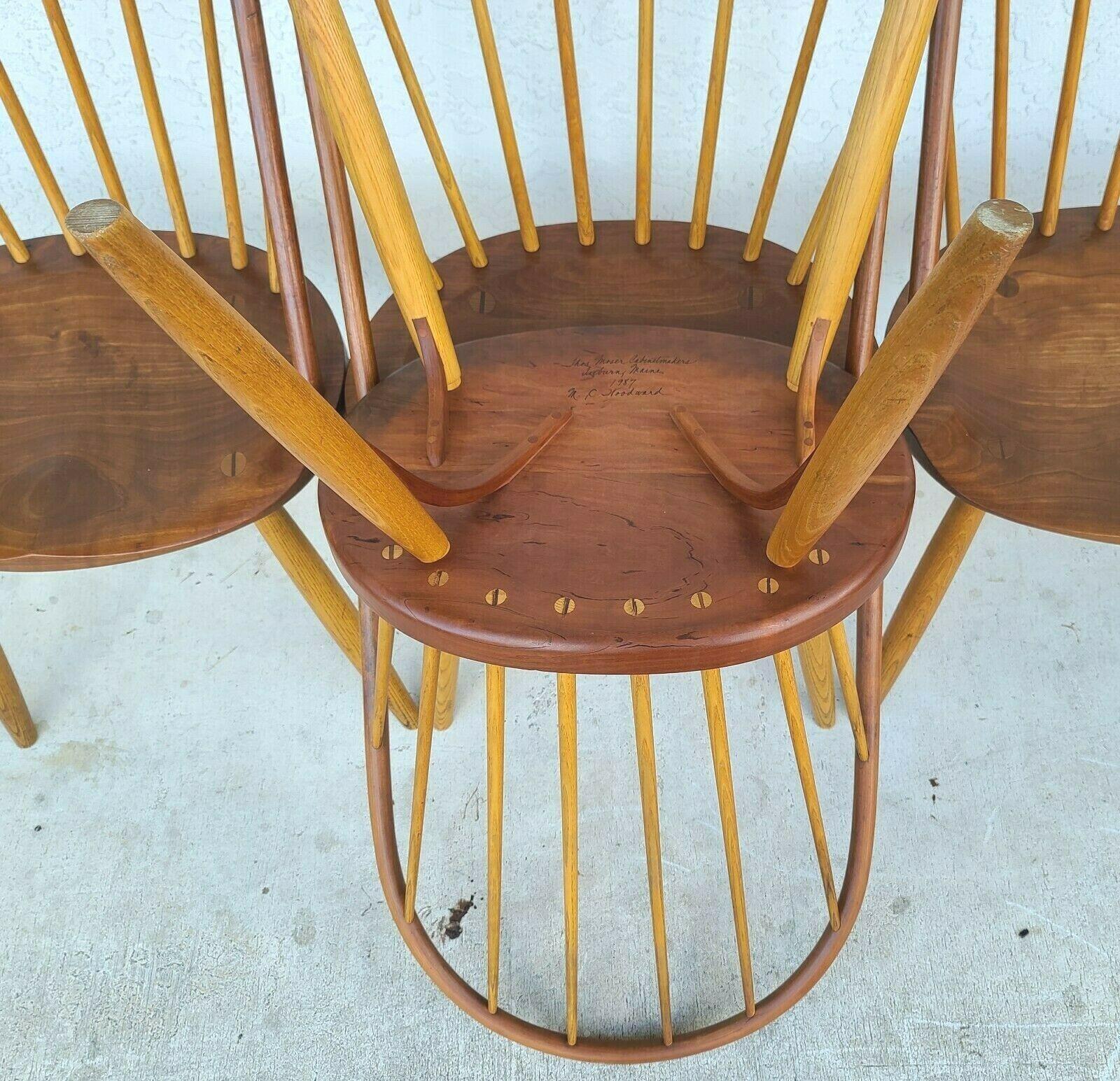 1987 Thomas Moser Bowback Dining Chairs, Set of 4 In Good Condition In Lake Worth, FL