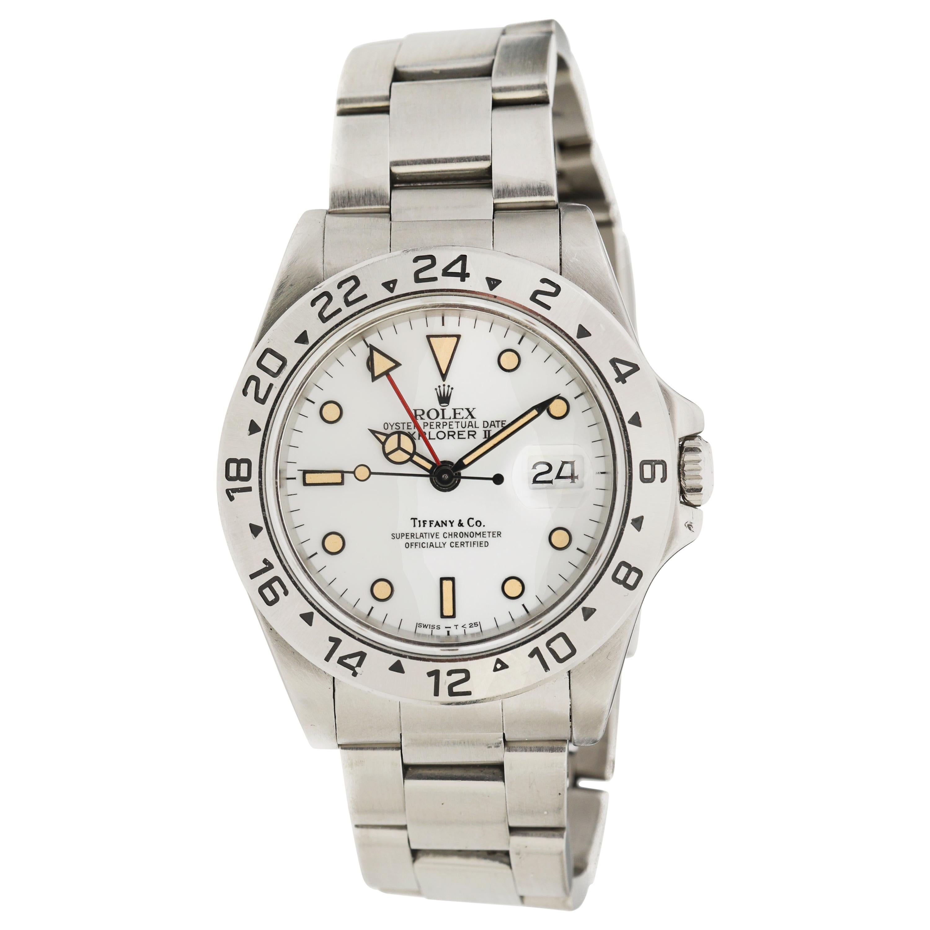 1987 Tiffany & Co. Rolex Explorer Patina Watch 16570