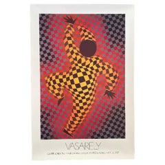 1987 Victor Vasarely "Clown (Rosso)" Litografia offset
