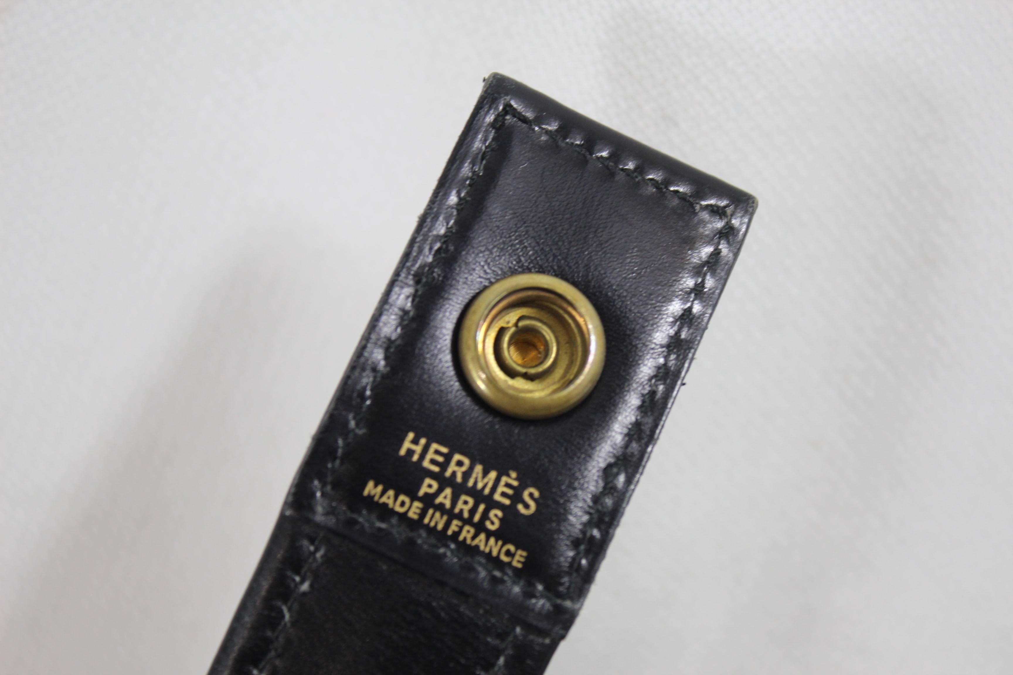 Gray 1987 Vintage Hermes Noumea Messeger Bag in Lèeather and Canvas