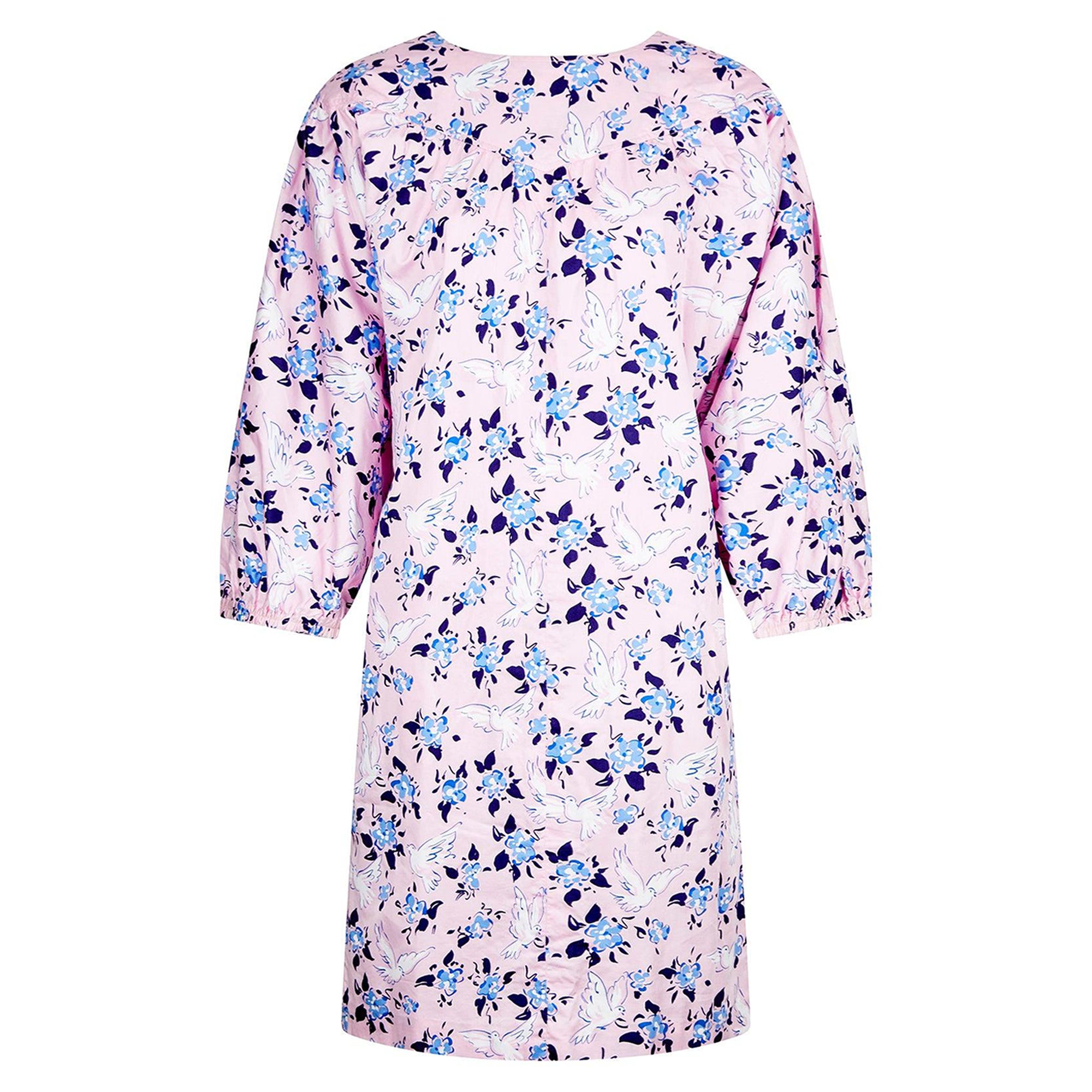 1987 Yves Saint Laurent - Robe en coton Braque Colombe rose