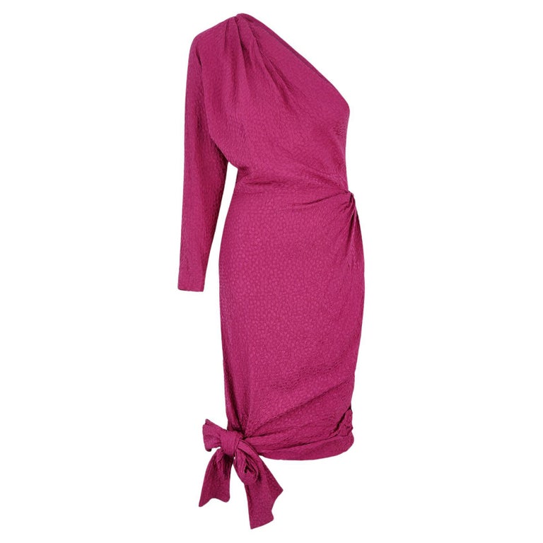 yves saint laurent pink dress VTG YSL Yves Saint Laurent Girl Dress Sz 6X Pink White Ruffle Collar Puffy FLAW
