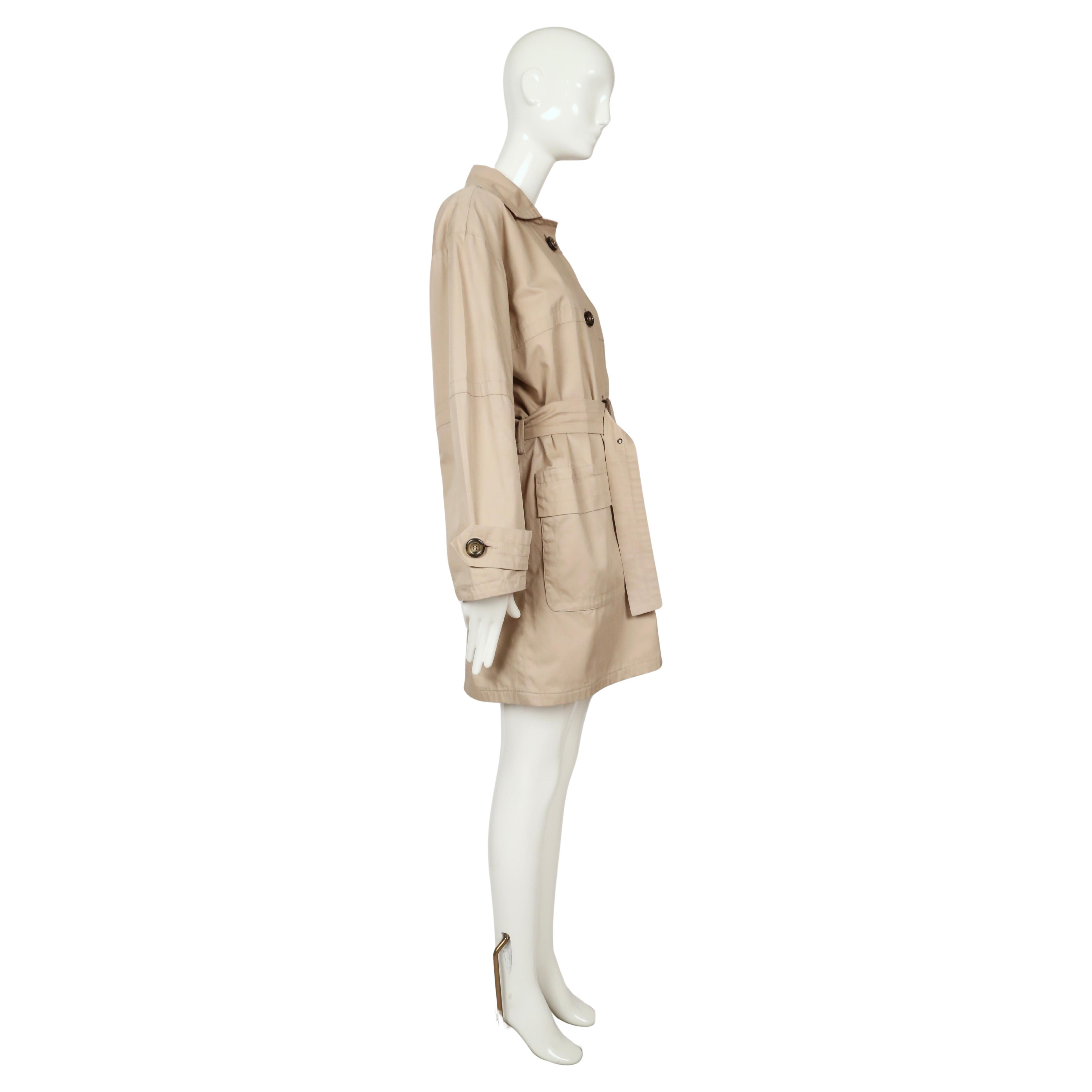 1987 YVES SAINT LAURENT abrigo de algodón color canela en Bueno estado para la venta en San Fransisco, CA