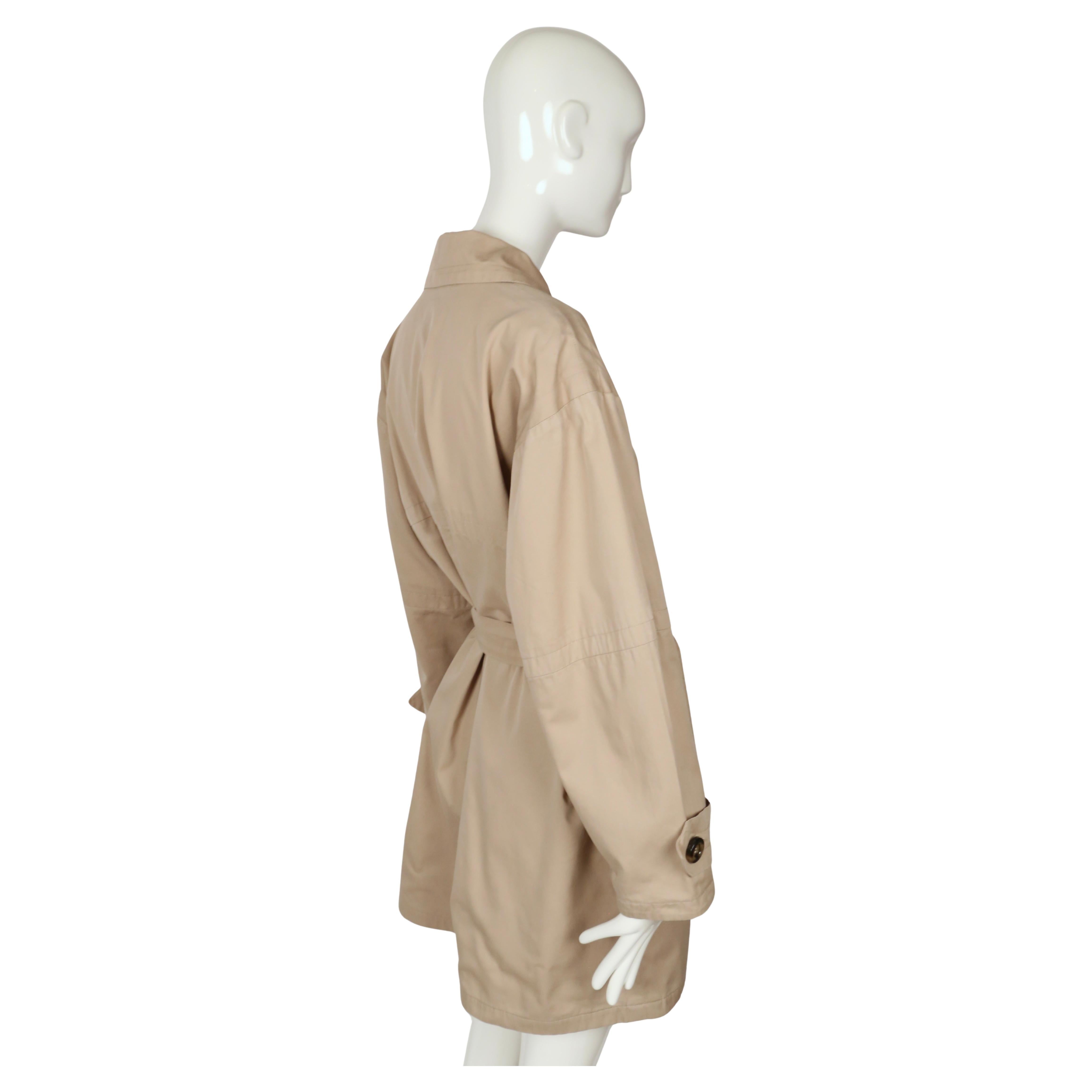 De las mujeres 1987 YVES SAINT LAURENT abrigo de algodón color canela en venta