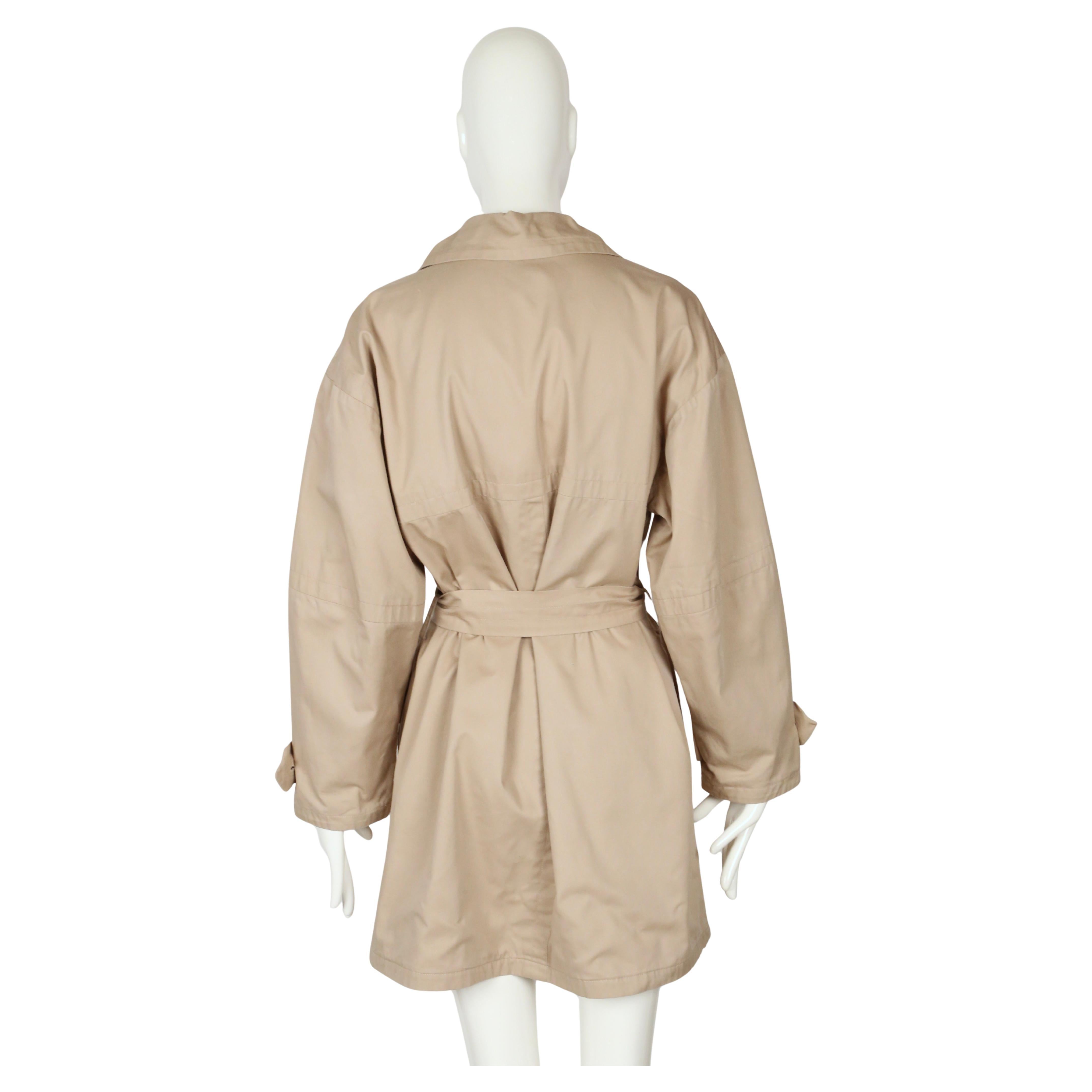 1987 YVES SAINT LAURENT abrigo de algodón color canela en venta 4