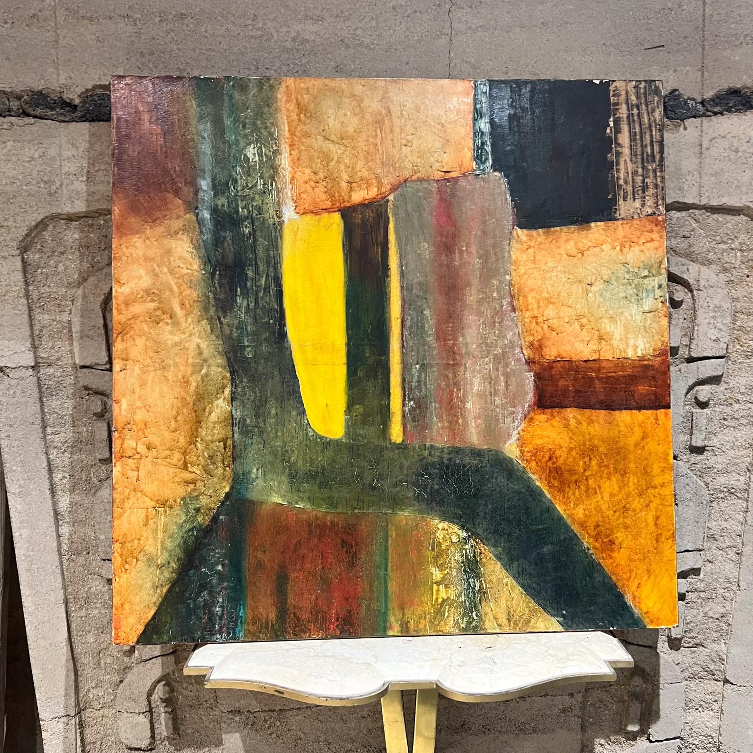 Abstraktes kubistisches Original-Ölgemälde auf Leinwand, C. Martin Tschaen, 1988 im Angebot 6