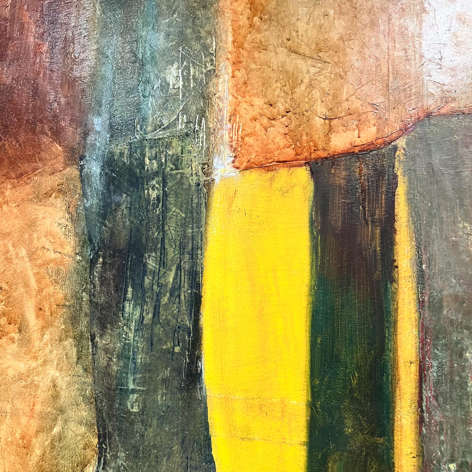 Abstraktes kubistisches Original-Ölgemälde auf Leinwand, C. Martin Tschaen, 1988 im Angebot 8
