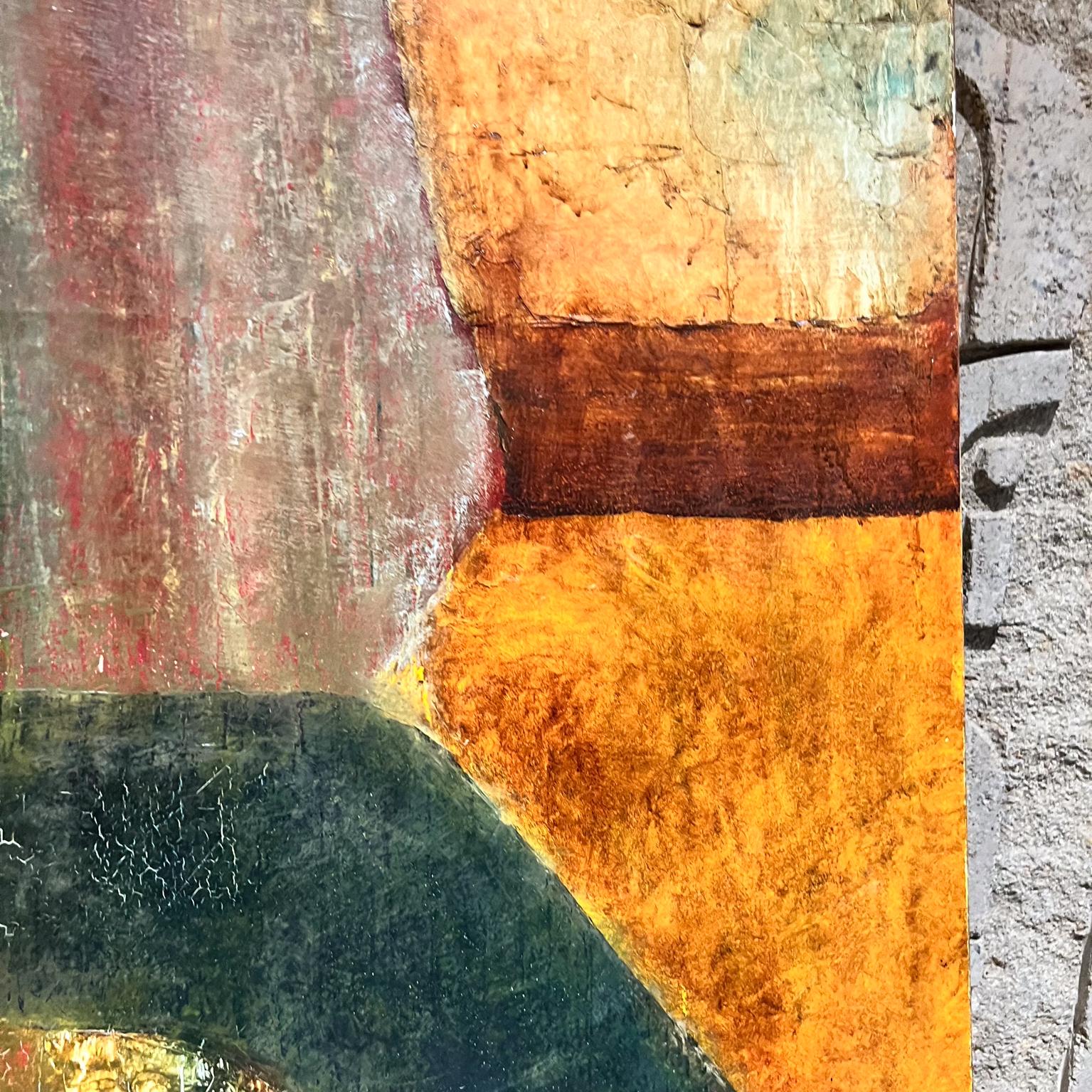 Abstraktes kubistisches Original-Ölgemälde auf Leinwand, C. Martin Tschaen, 1988 im Angebot 10