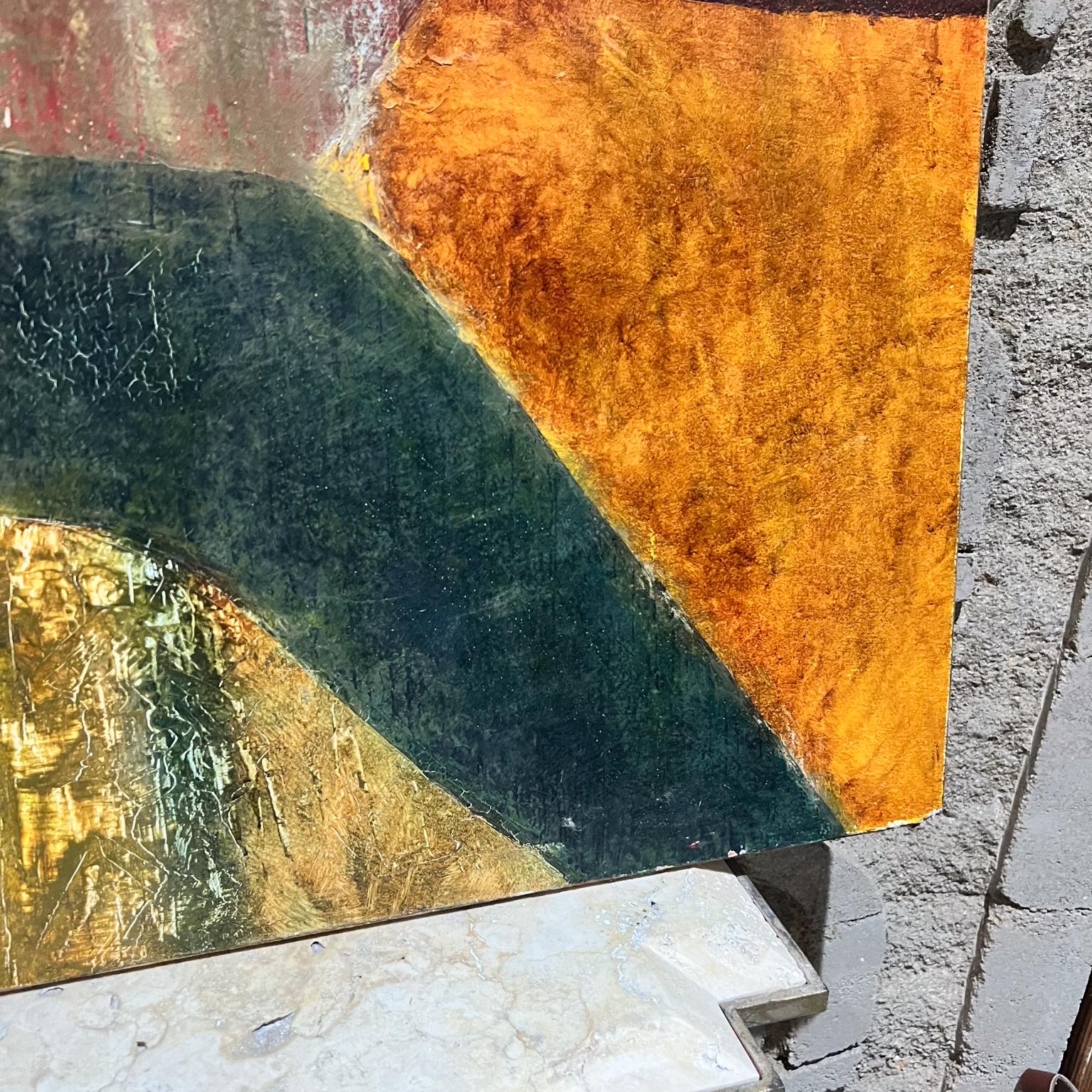 Abstraktes kubistisches Original-Ölgemälde auf Leinwand, C. Martin Tschaen, 1988 im Angebot 11