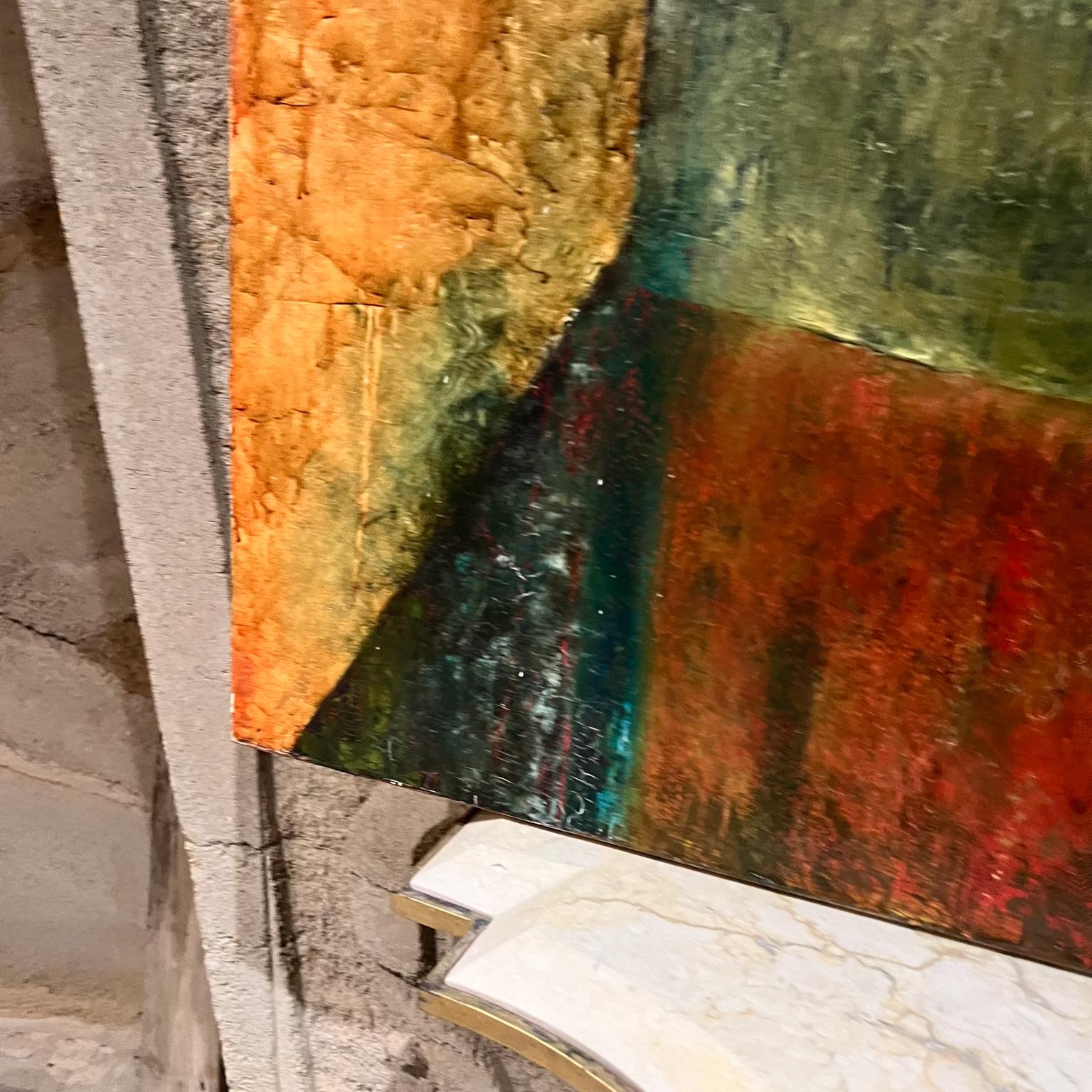 Abstraktes kubistisches Original-Ölgemälde auf Leinwand, C. Martin Tschaen, 1988 im Angebot 12